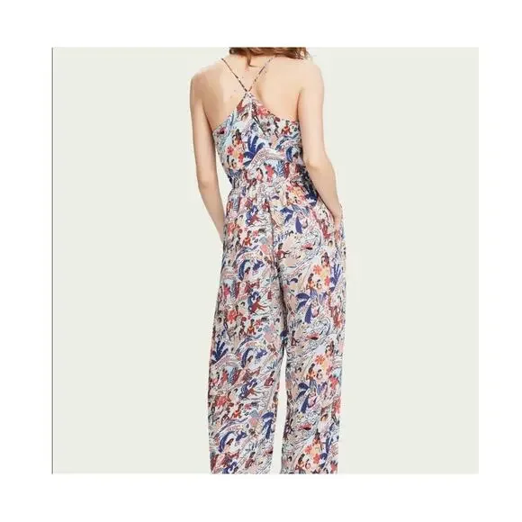 Scotch & Soda Keoni Rare Hawaiian-Print Jumpsuit Tropical Resortwear Women’s S - Picture 4 of 13